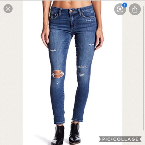 Joe's Jeans Denim - Joe’s Jeans 27 skinny dark wash destroyed